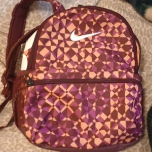Nike Women's Geometric Backpack - Purple and Brown